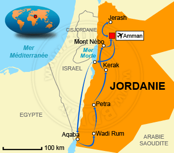 Carte circuits Jordanie