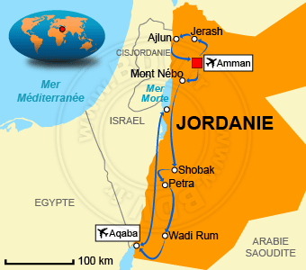 Carte circuits Jordanie