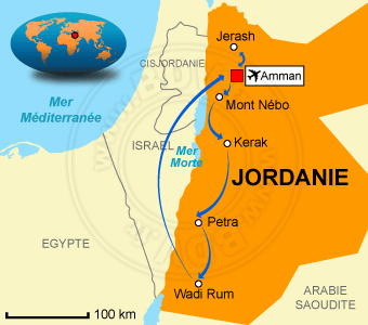 Carte circuits Jordanie