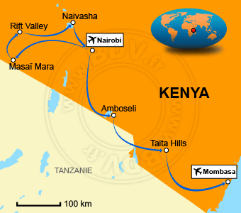 Carte circuits Kenya