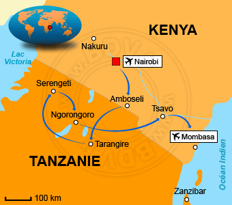 Carte circuits Kenya