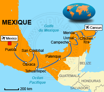 Carte circuits Mexique