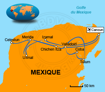 Carte circuits Mexique