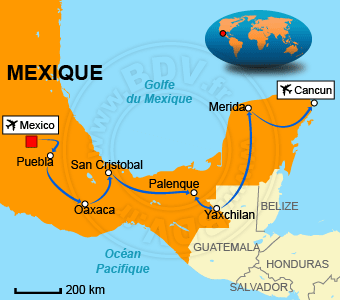 Carte circuits Mexique