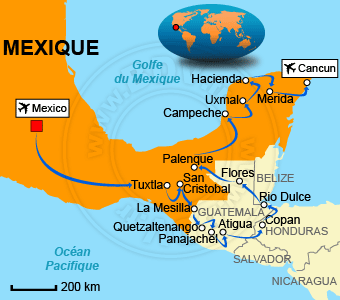 Carte circuits Mexique