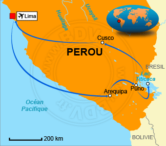 Carte circuits Pérou