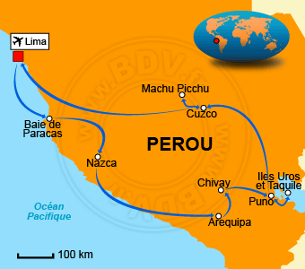 Carte circuits Pérou