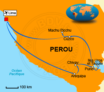 Carte circuits Pérou