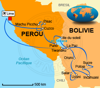 Carte circuits Pérou