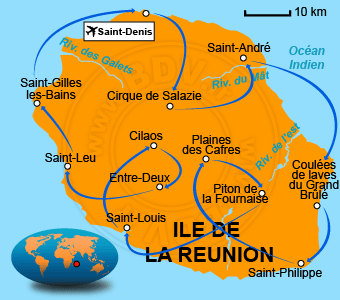 Carte circuits Réunion