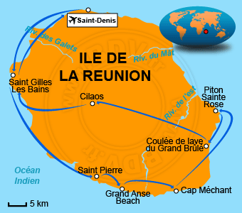 Carte circuits Réunion