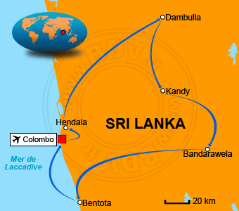 Carte circuits Sri Lanka