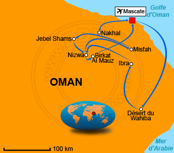 Carte circuit Le-desert-de-wahiba-sands