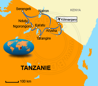 Carte circuits Tanzanie