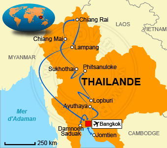 Carte circuits Thailande