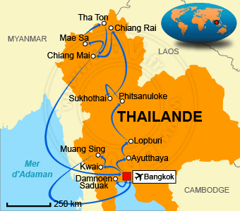 Carte circuits Thailande