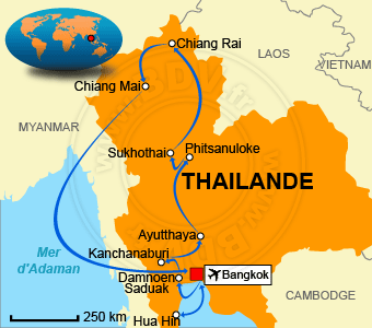 Carte circuits Thailande