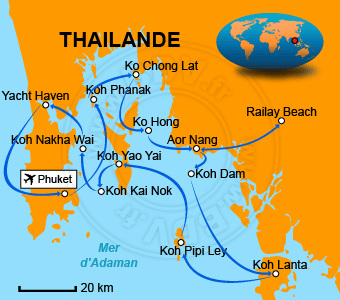 Carte circuits Thailande