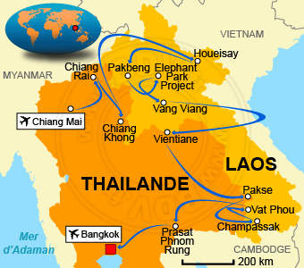 Carte circuits Thailande