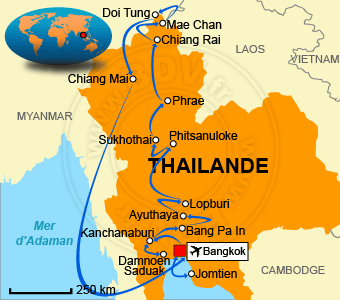 Carte circuits Thailande