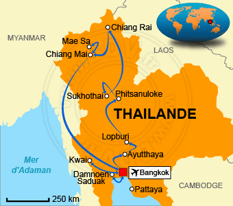 Carte circuits Thailande