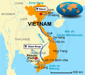 Carte circuits Vietnam