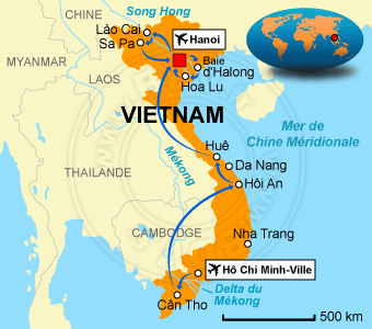 Carte circuits Vietnam