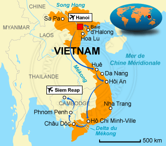 Carte circuits Vietnam