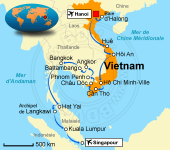 Carte circuits Vietnam