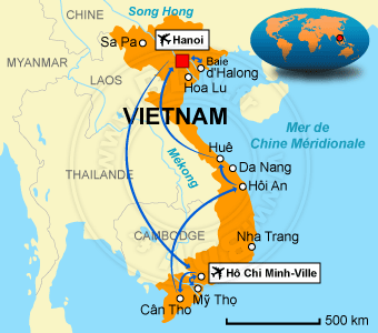 Carte circuits Vietnam